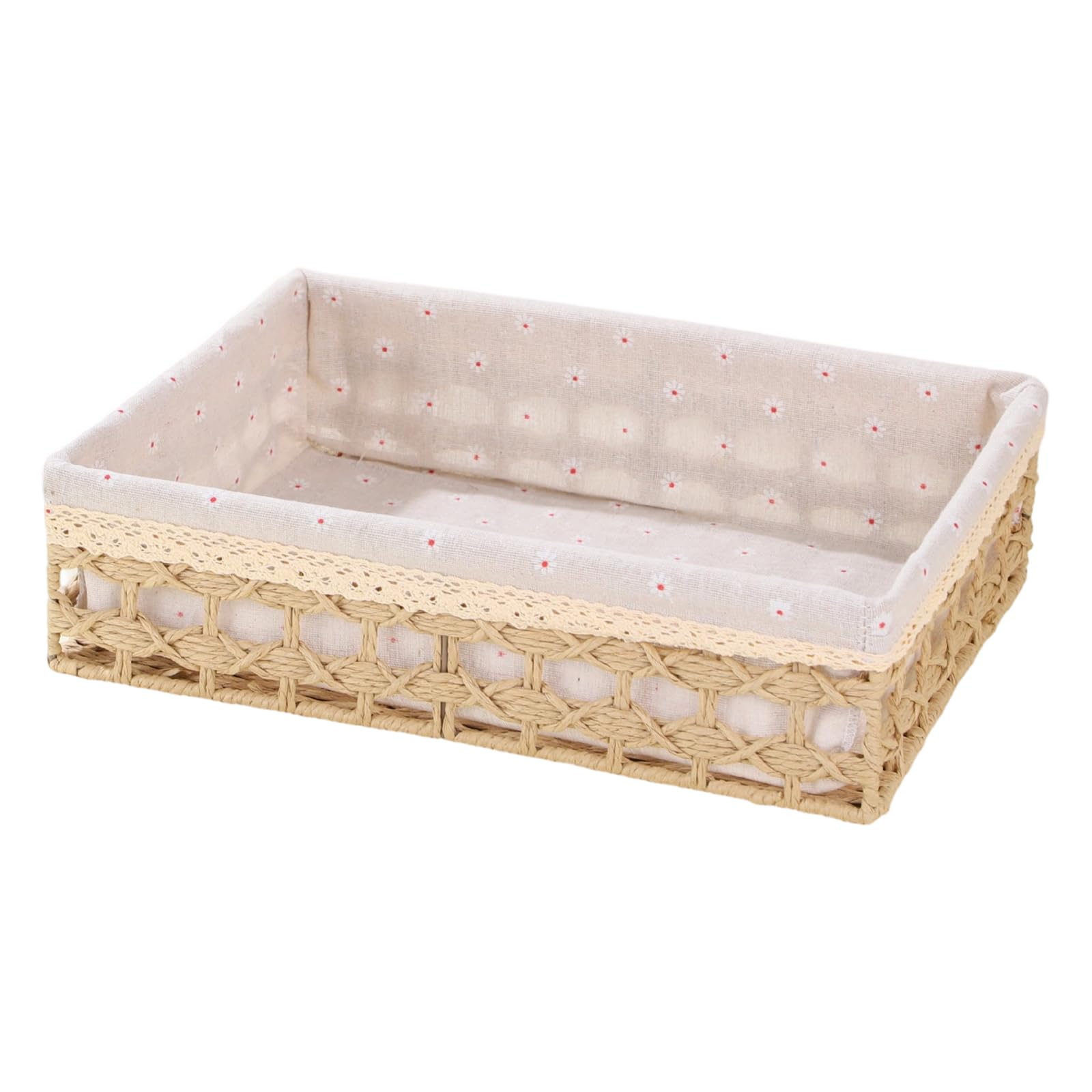 Veltros Decorative Woven Storage Bin with Liner and Ample Space for Keeping Household Items Neat and Accessible Multipurpose Household Storage Basket