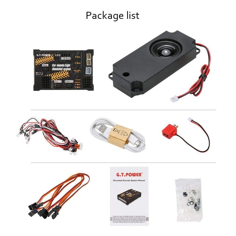 GT Power RC Sound/LED Light Simulated System for On/Off Road Drift Car Buggy