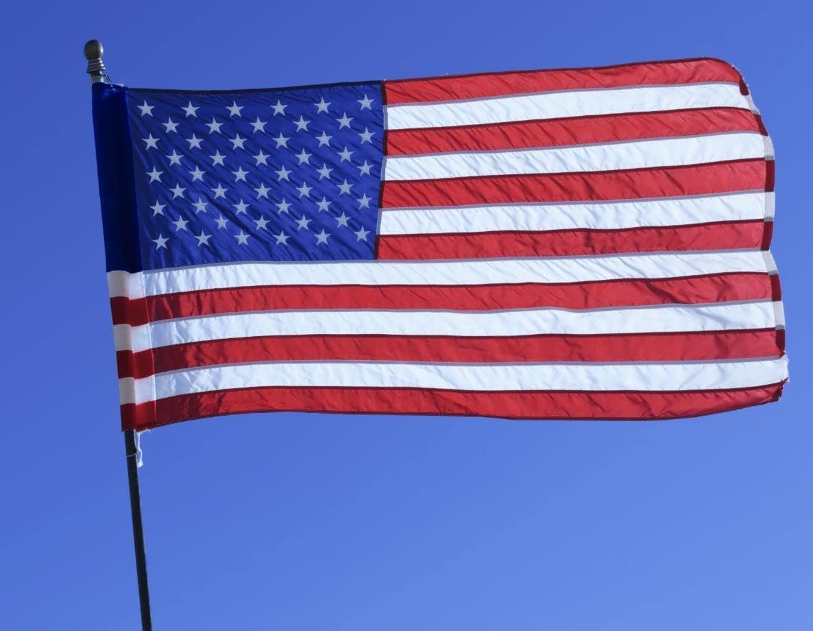 American Flag 2.5x4 Ft Pole Sleeve Banner Style-Embroidered Stars,Sewn Stripes,UV Protected,Heavy Duty Durable Polyester USA US Outdoor Indoor Flags (Pole NOT Included) - Image 6