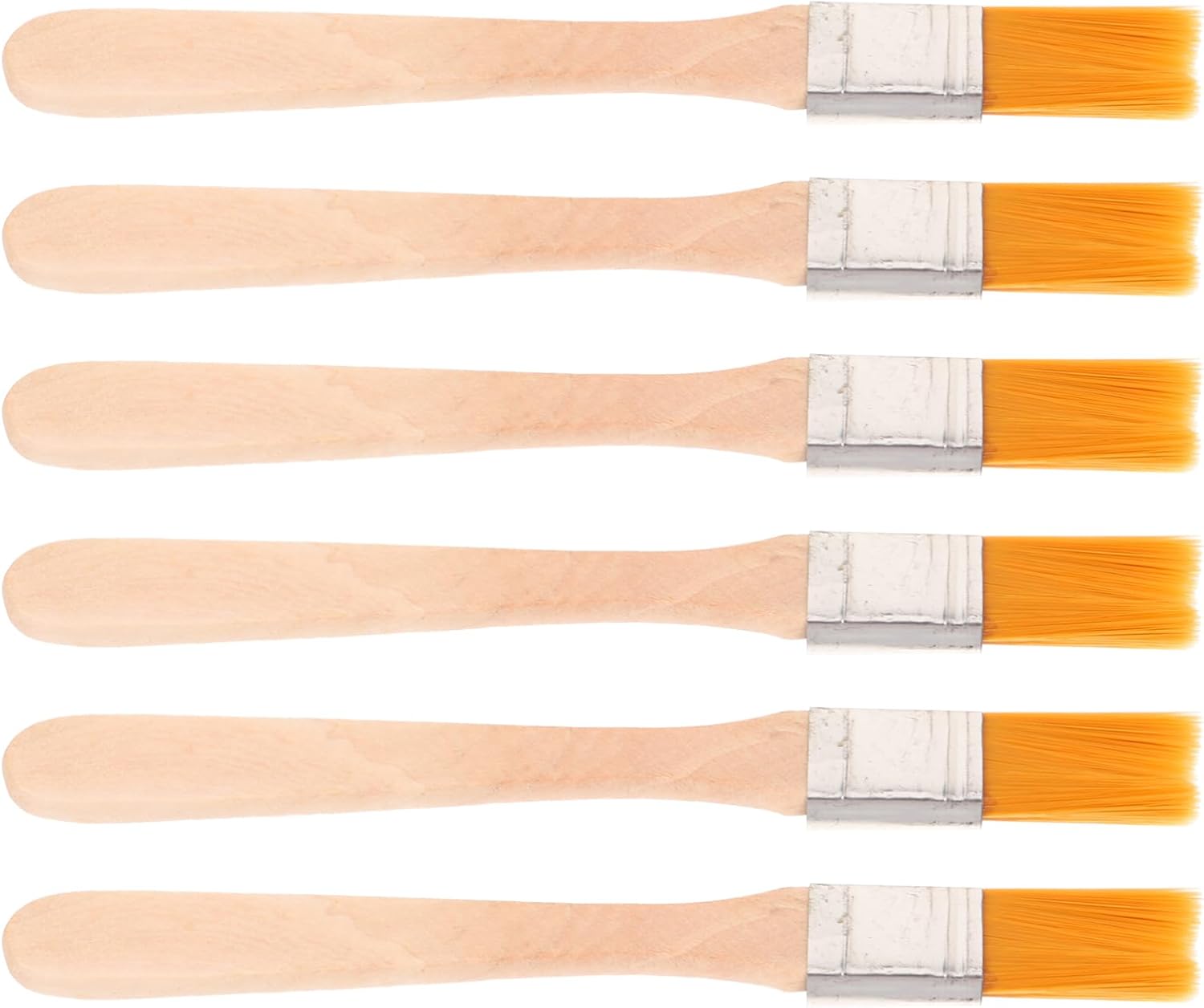 Lurrose 60pcs Portable Nylon Bristle Paint Brushes Ergonomic Handle for Wall Painting Reusable and Practical Art Tools for Artists and Projects