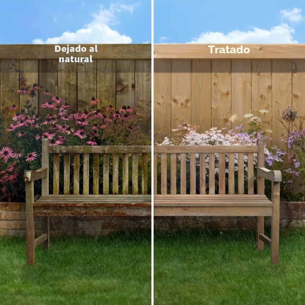 Roxil Tratamiento de Fondo Impermeabilizante Transparente para Madera Exterior - 5L - Proporciona Hasta 10 Años de Protección e Impermeabilización Incolora