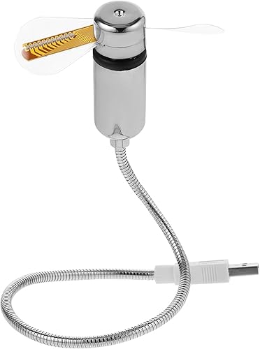 POPETPOP Ventilador de enfriamiento programable USB LED portátil Ventilador de escritorio flexible Palabras intermitentes Portátil Portátil Portátil