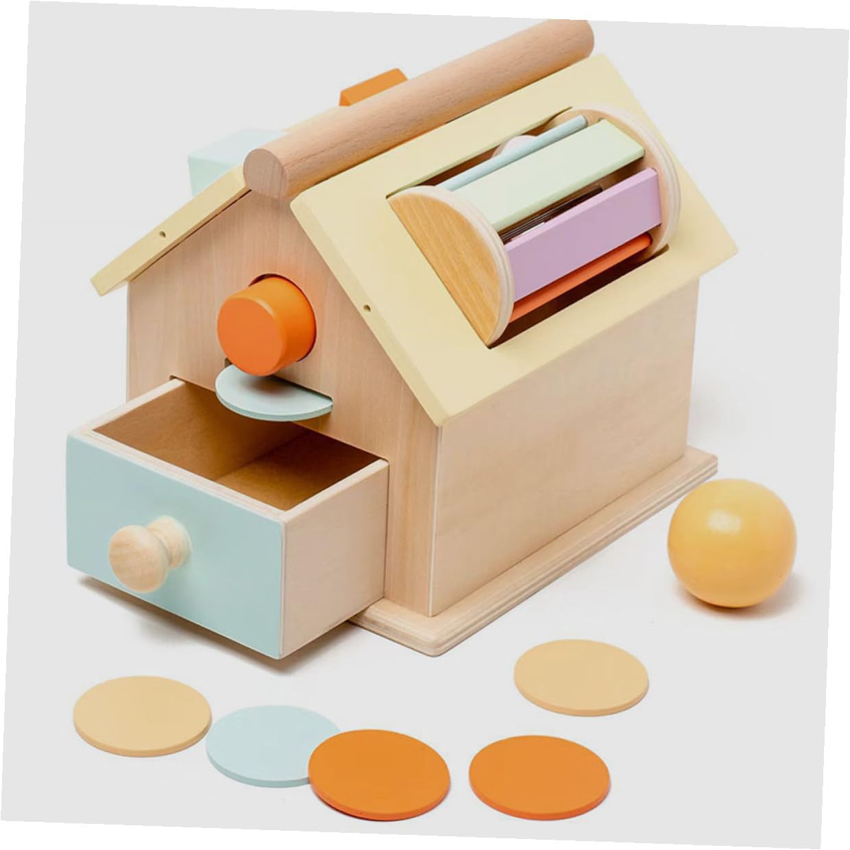 Alasum Juguete Educativo de Madera para Ñiño 1-3 Años Entrenamiento de Coordinación Mano-Ojo y Función Multifuncional para Educación Temprana