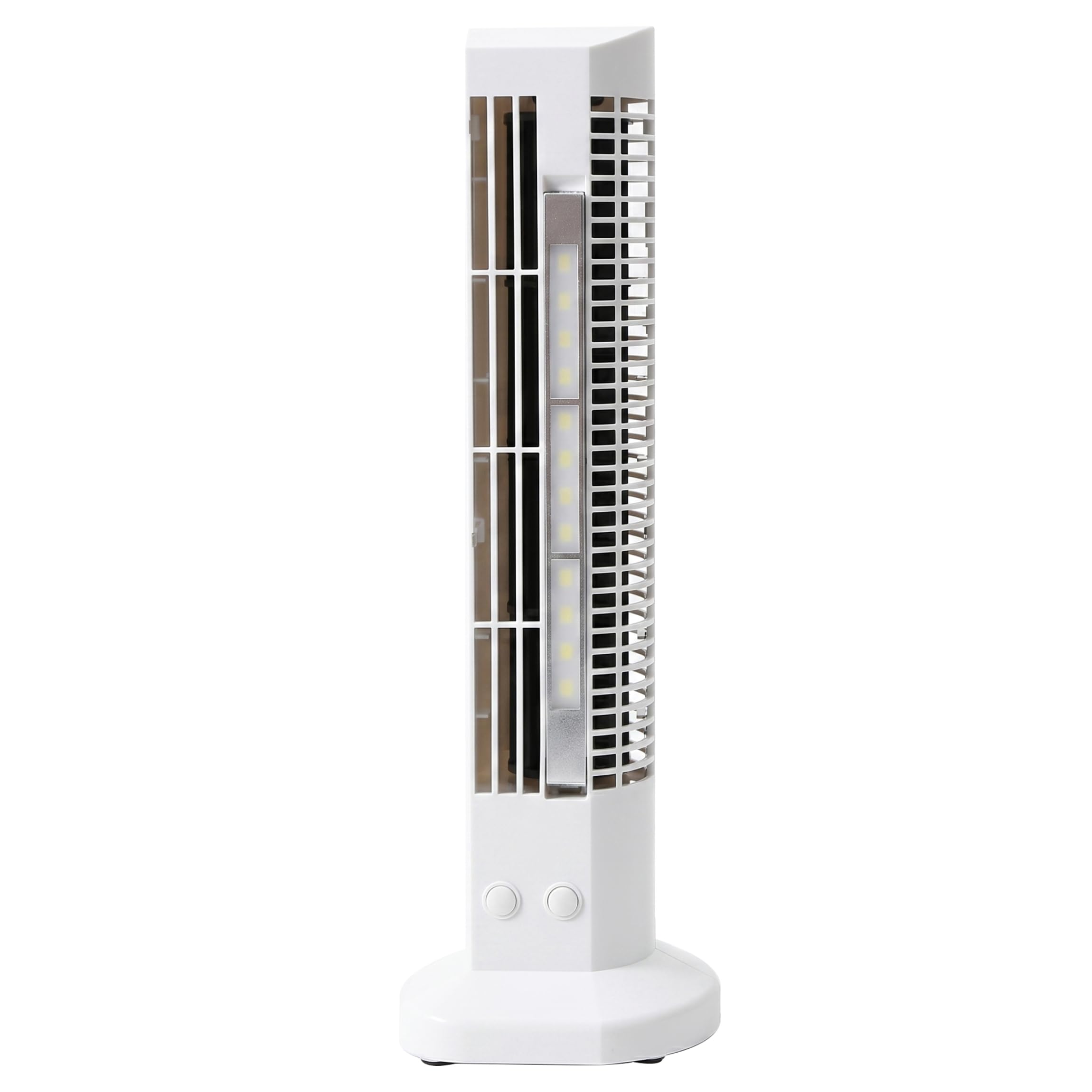 Yeaxxsqy Bladeless Tower Fan: 2-in-1 LED Desk Lamp & Quiet Desktop Fan, USB Powered Portable Tower Fans for Bedroom, Office, Travel, 4x13in, White