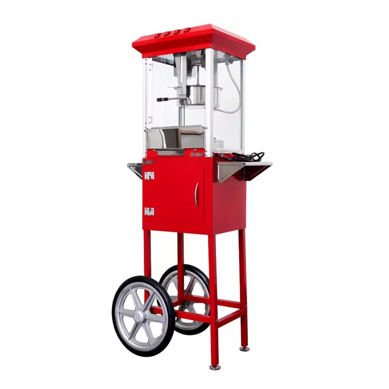 Palomitero para cine en casa Máquina eléctrica for hacer palomitas de maíz, máquina comercial automática, utensilios cocina con cuchara, tubo calentamiento SUS304