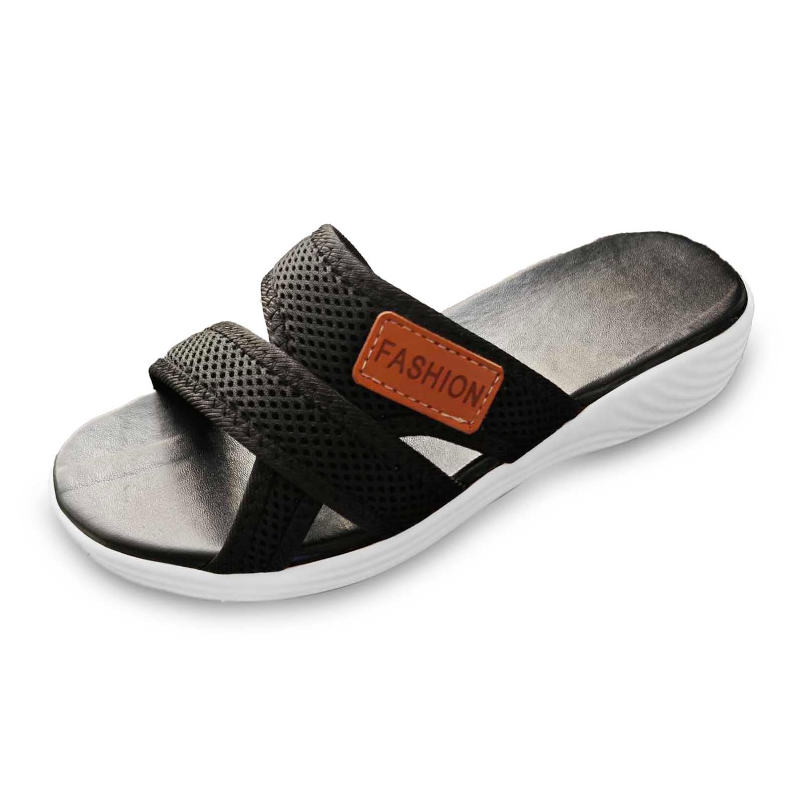 Pantuflas de tela para mujer, de verano, para exteriores, informales, cómodas, para la playa