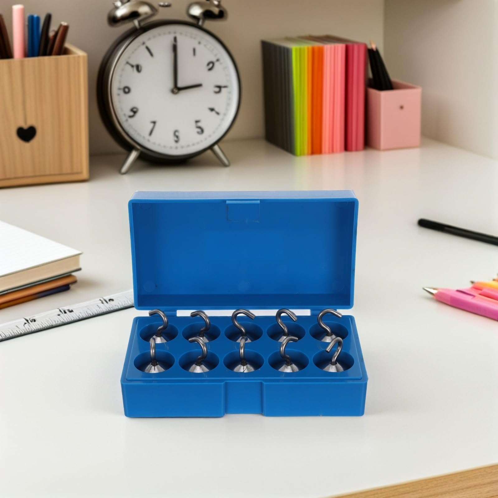 Abaodam Set di 10 Pesi di Calibrazione da 50g Gancio in Acciaio Argento, Precisi e Facili da Usare per Esperimenti di Laboratorio e Bilance Digitali