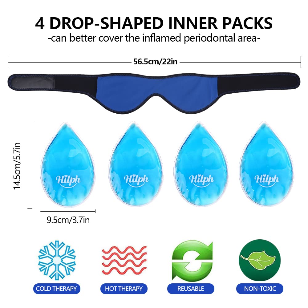 Hilph®Jaw Ice Pack Face Ice Pack for TMJ Pain Relief, Hot Cold Therapy