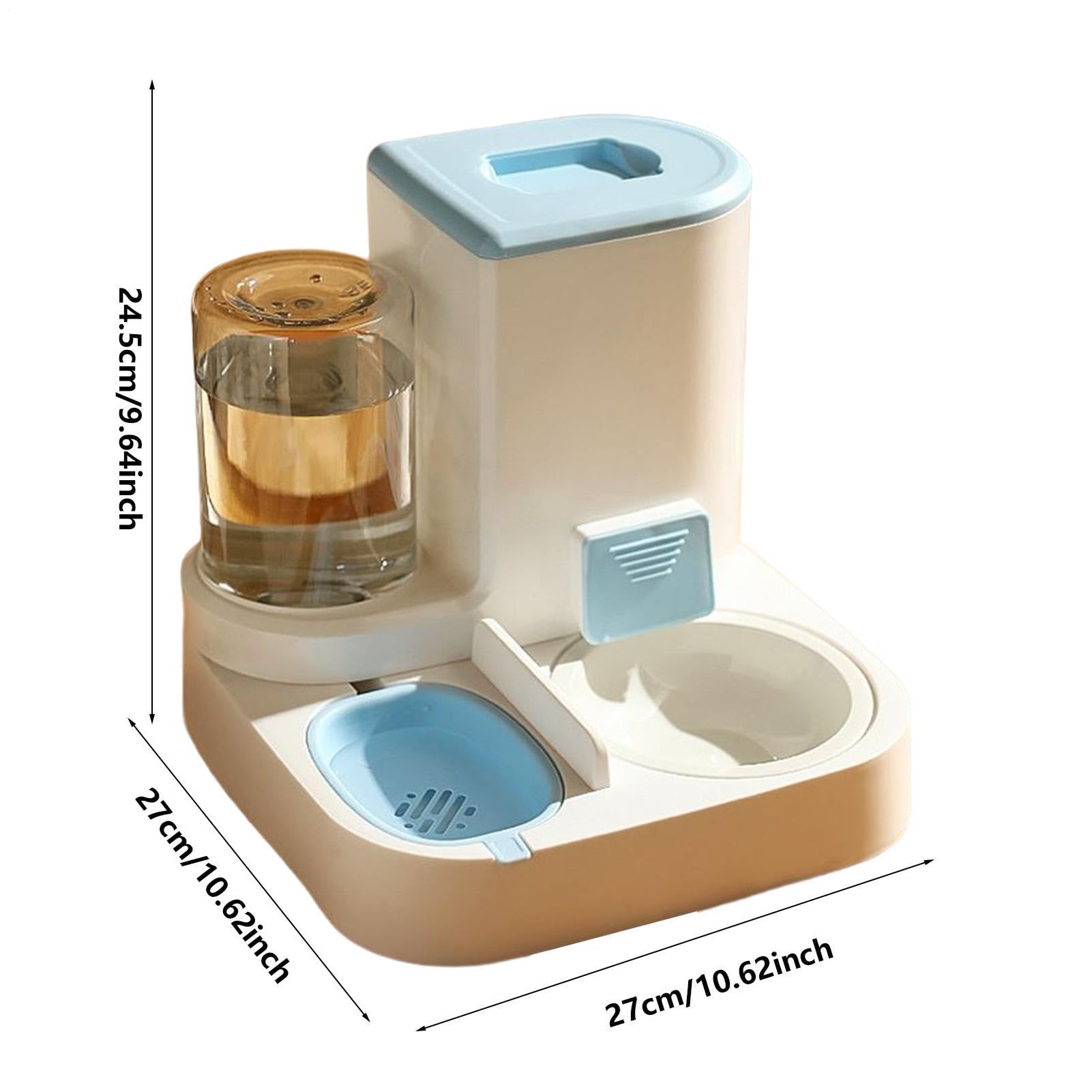 Comedero automático 2 en 1 para mascotas - Juego de comedero para gatos y agua, comedero automático para gatos, bebedero autodispensador para mascotas para perros pequeños y medianos y gatos