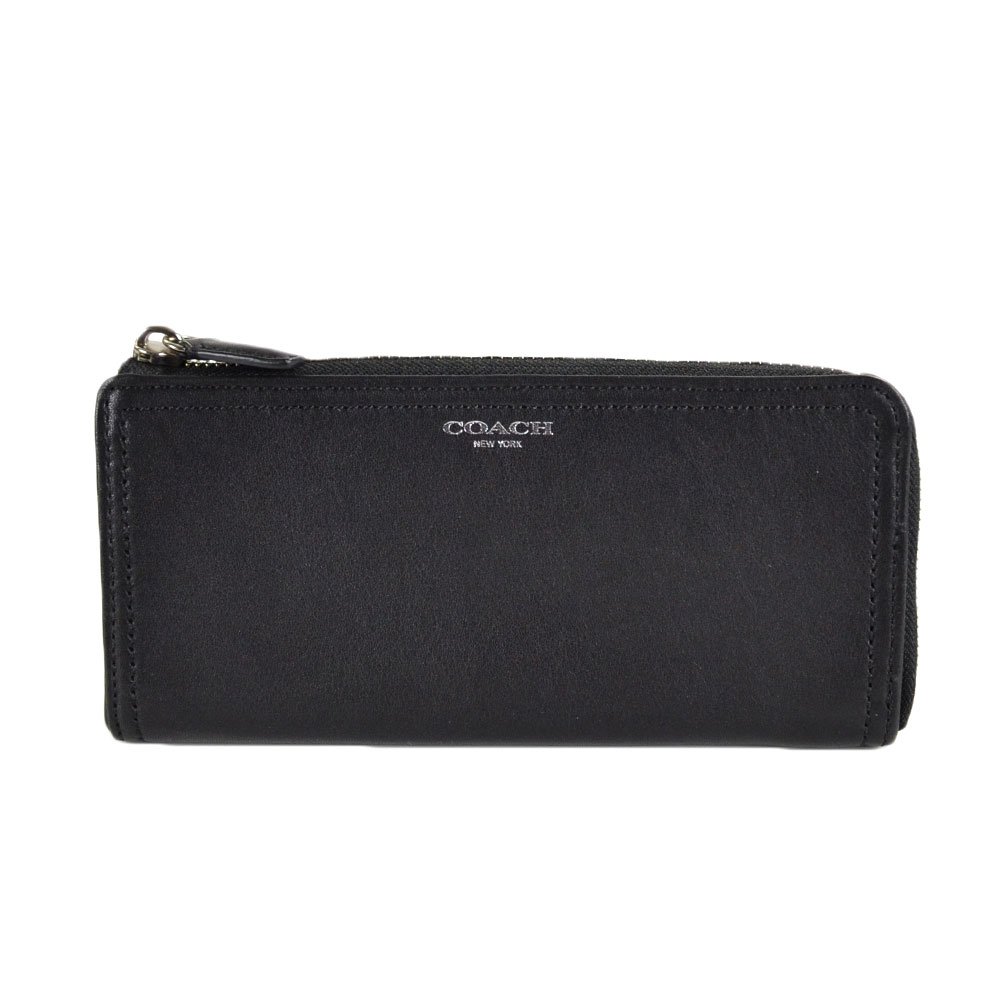 COACH 48178 Legacy Leather Zip Around Wallet in Black