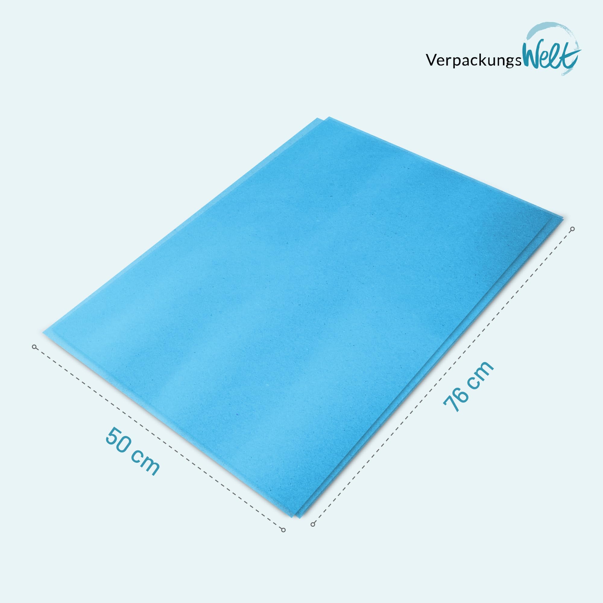 Seidenpapier 240 Blätter | 76x50 cm | Buntes Transparentpapier ideal als Verpackungsmaterial & Geschenkpapier | Papier zum Basteln | Schöne Dekoration | Bastelpapier in Türkis