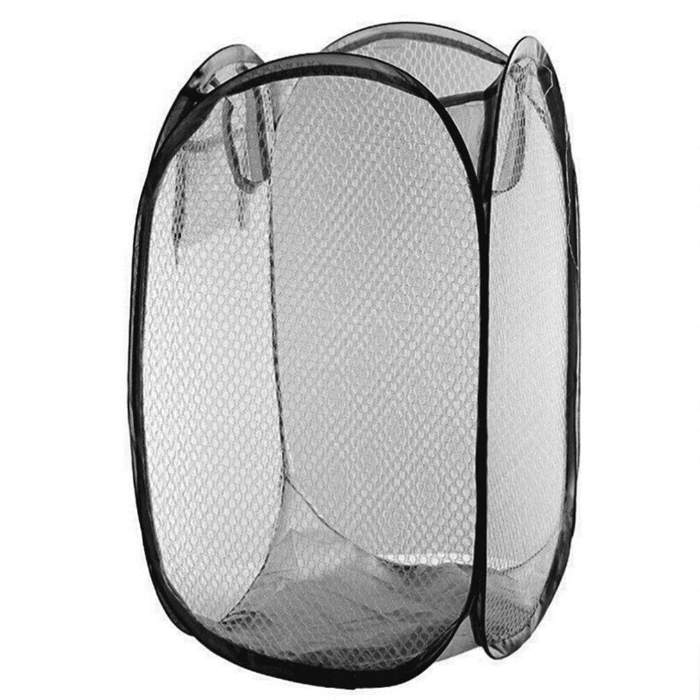 Alipis Collapsible Laundry Basket -up Hamper for Dorms Camping Mesh Laundry Clothes Hamper Side Pockets Handles