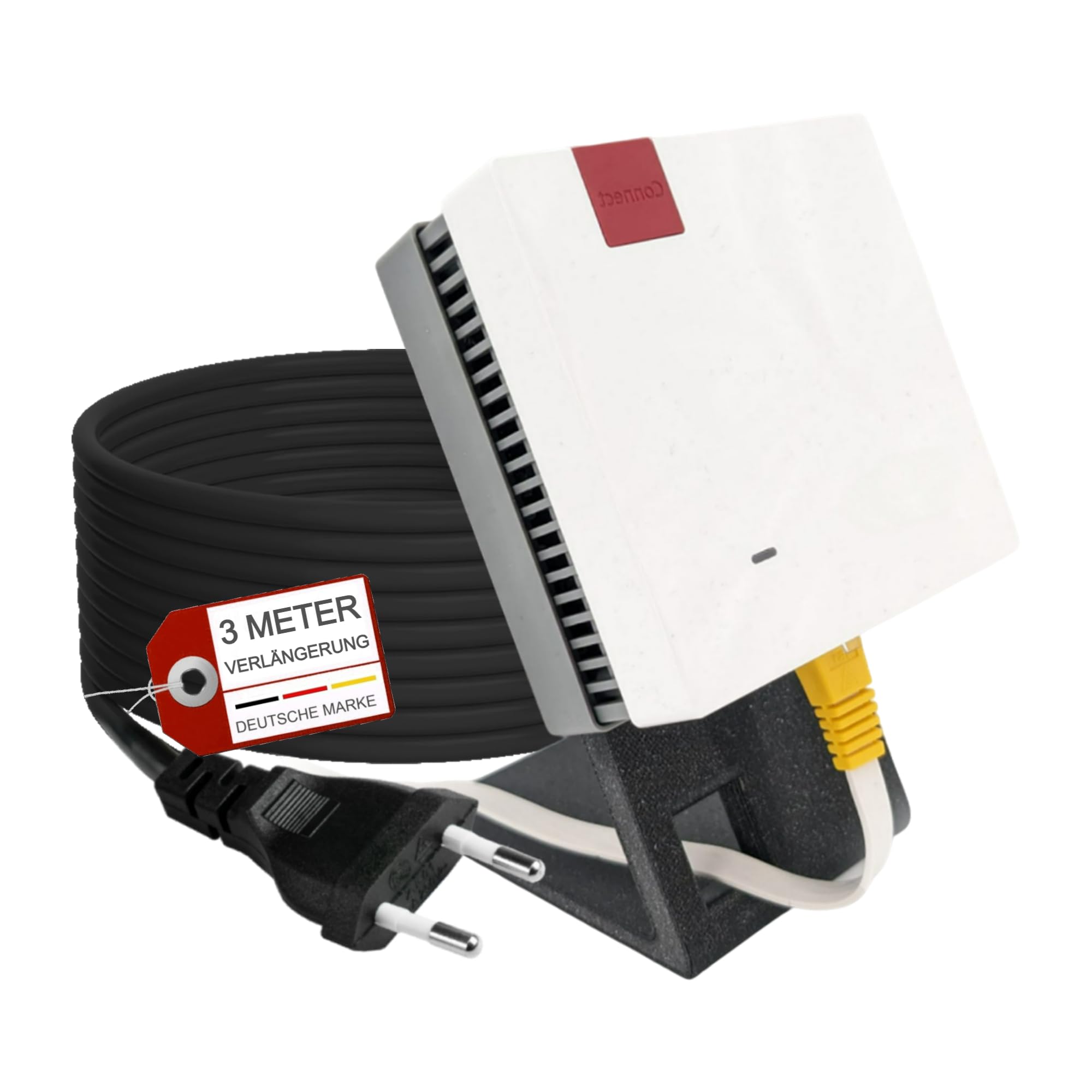 TronicXL 3m Verlängerung + Ständer W-LAN Repeater kompatibel mit Fritz Repeater 600 1200 1750E 2400 AVM Fritz! Halterung Stand 300cm