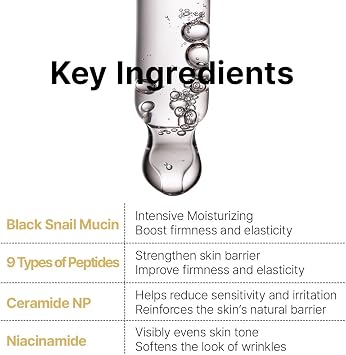 Farmstay Black Snail & Peptide 9 Perfect Toner, Snail Mucin Toner for Elastic & Glow Skin, Moisturizing & Anti-Aging, Smooths & Refine Skin Texutre, Korean Skin Care, for Women & Men, 4.05 Fl. Oz