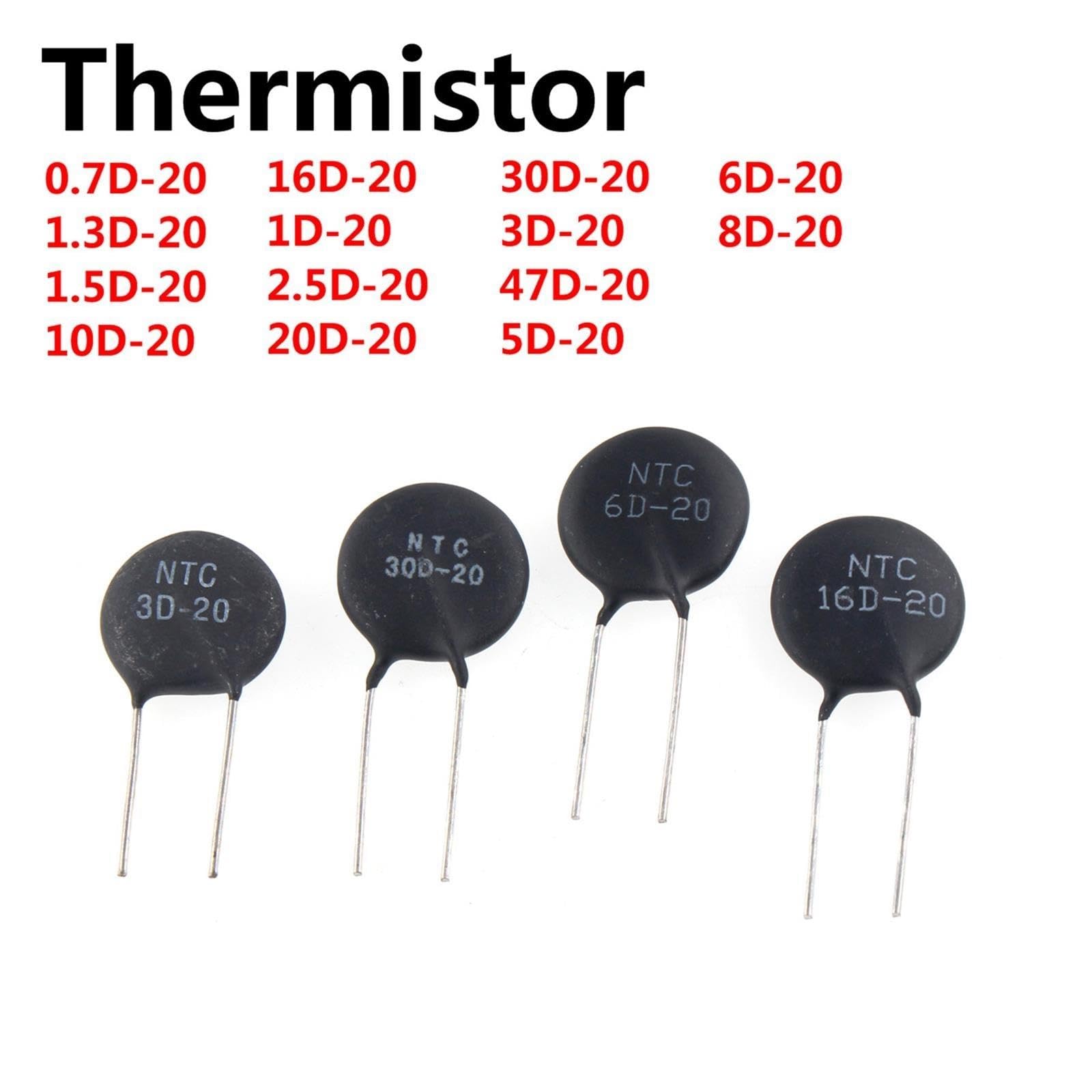 Résistance de thermistance NTC 20 pièces(8D-20)