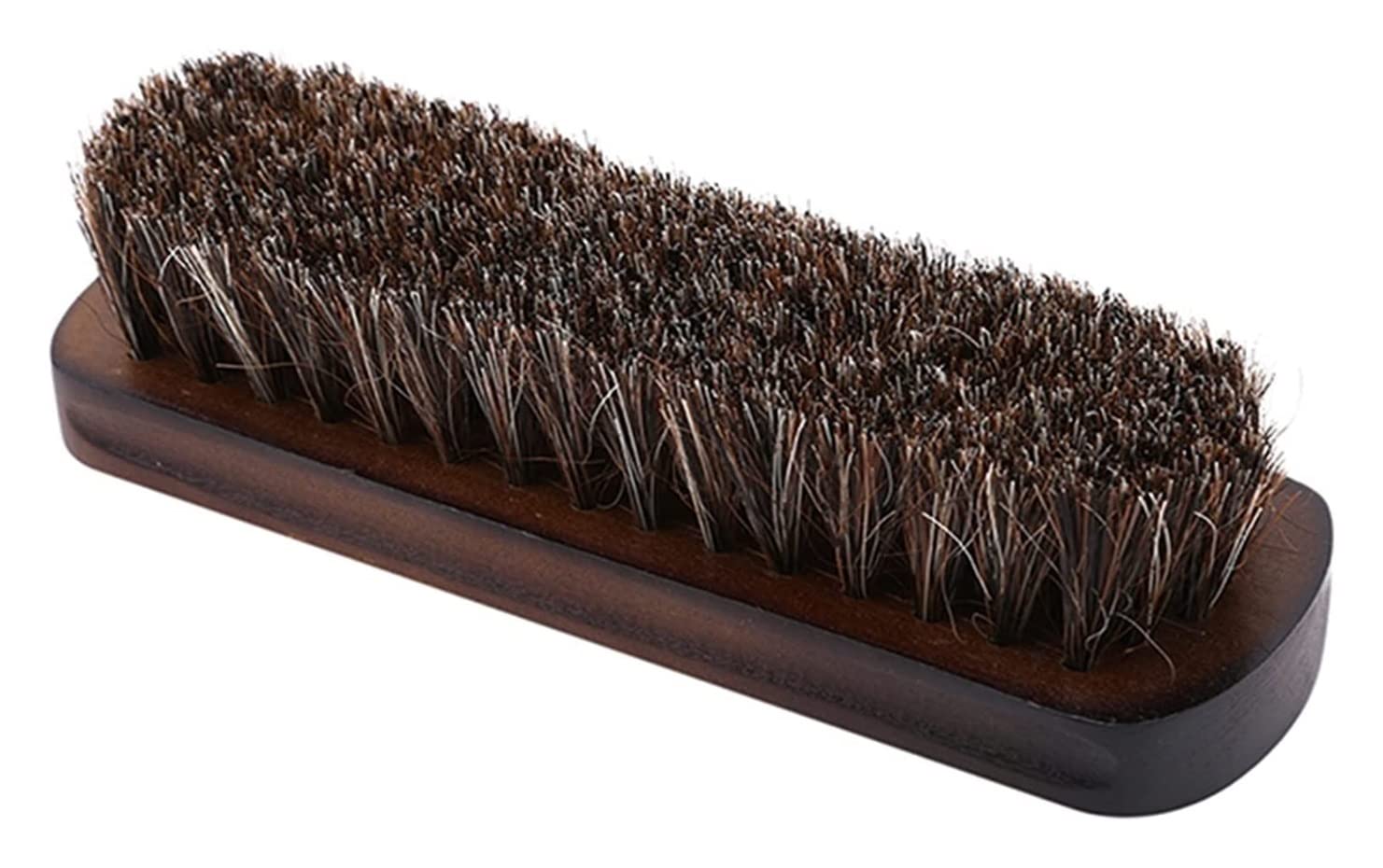 Cepillos for Zapatos for el hogar, Cepillo for Zapatos de Pelo de Caballo Pulido Suave de Crin Real, Cuero Natural Pulido con Mango de Madera, Cepillo for Herramientas de baño