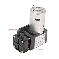 Vista 3 de Mini bomba de vacío sin aceite de DC 24V, pequeña bomba sin aceite de -85KPa 40L/min para aire de gas