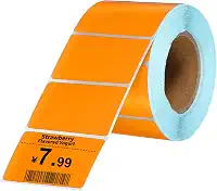PATIKIL 800 etiquetas térmicas, etiquetas de impressora térmica de 3 x 5 cm, etiquetas autoadesivas, rolo de papel retangular, pequeno para impressora, etiqueta de envio, endereço de código de barras