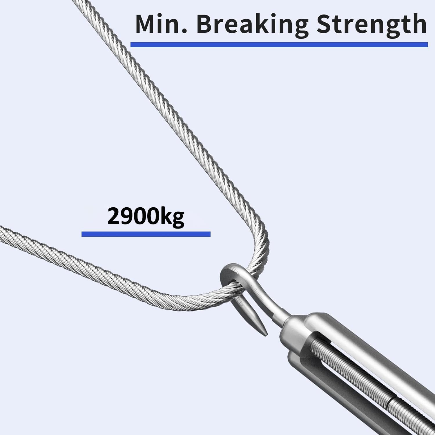 30M Ø6mm Cable Acier Inoxydable kit, 7X19 Noyaux de Toron Cable Métallique, 2900kg de résistance à la rupture, pour garde-corps de pont, plantes grimpantes