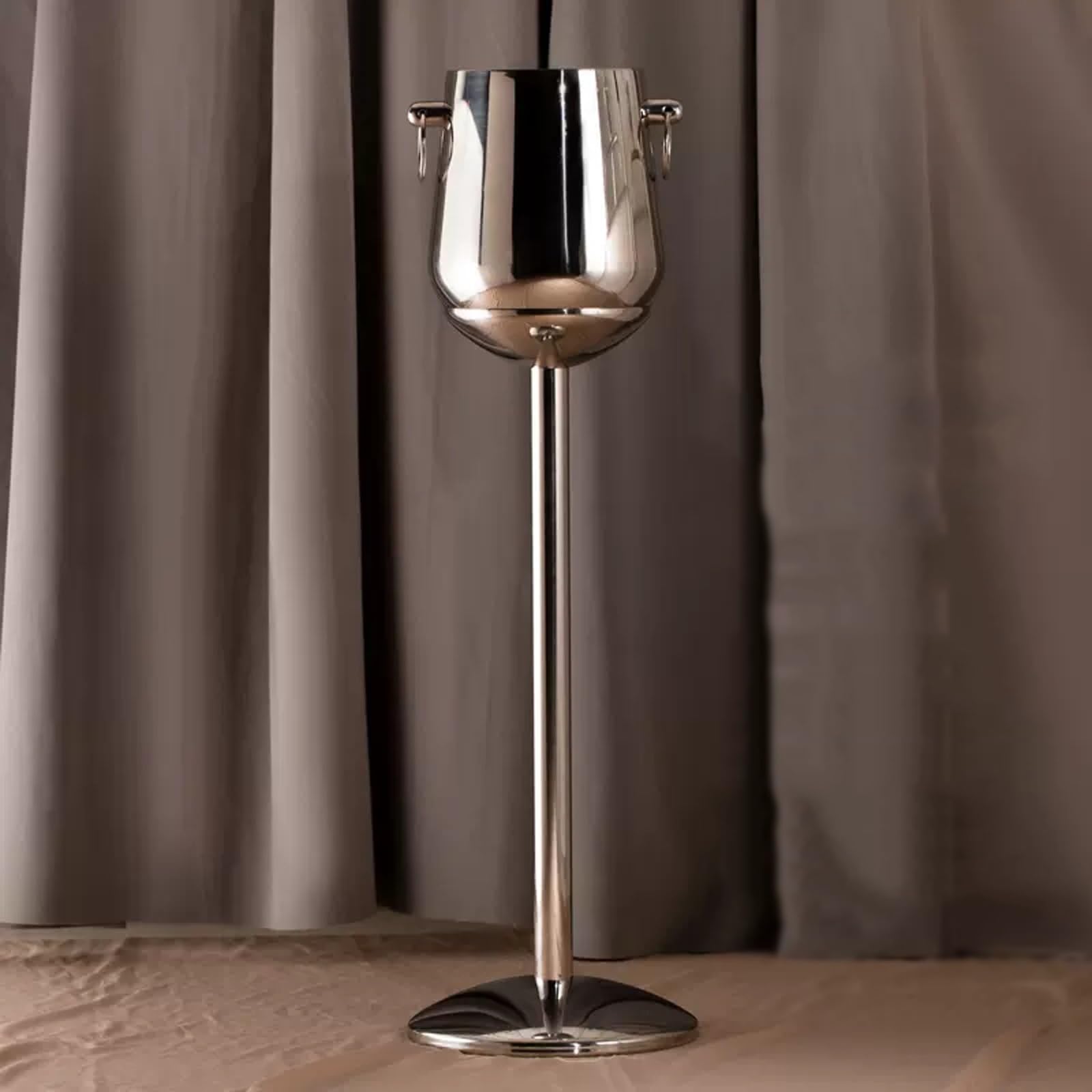 cubo de hielo Cubo de champán con soporte, enfriador de vino de doble pared de acero inoxidable con asa de transporte, cubos de hielo for fiestas Festival Bar Uso al aire libre o en interiores, 5L (pl
