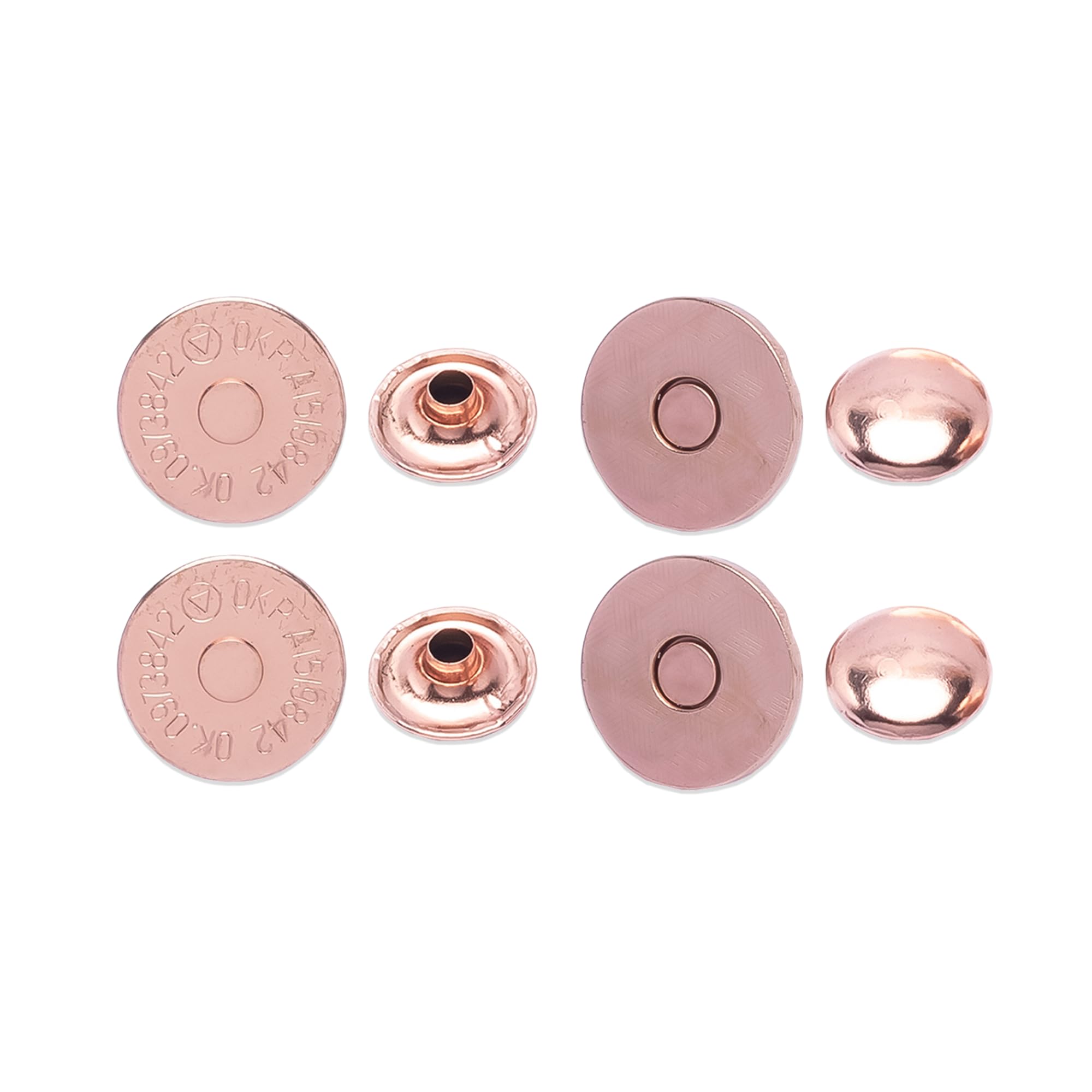 Trimming Shop Laser Cut Magnetic Fasteners, 14mm, 20pcs, Rose Gold