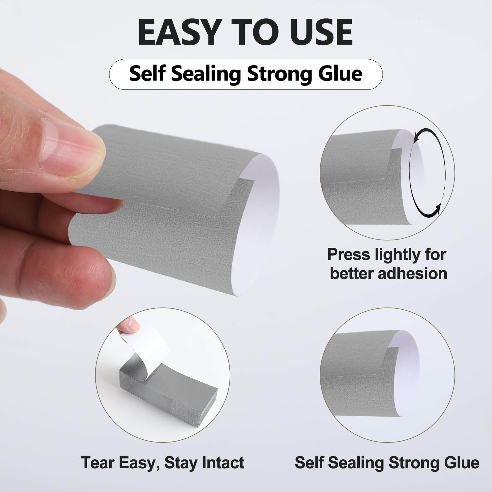 Germiwipe 2.500 Stück selbstklebende Papierserviettenbänder (grau) | Silverware Wraps Bänder zum Verpacken von Besteck, ideal für Restaurant, Familie, Party, Hochzeit, Feier, Tischdekoration