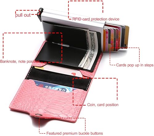 Miniatura 4 de Ultrafino RFID bloqueo cartera seguro tarjeta de crédito cartera titulares de tarjetas de crédito