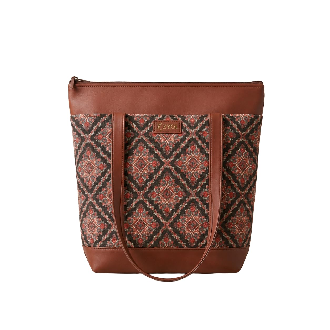 Women's Tote Bag, Red Ethnic Printed, Daily Use Shoulder Bag-picture-49