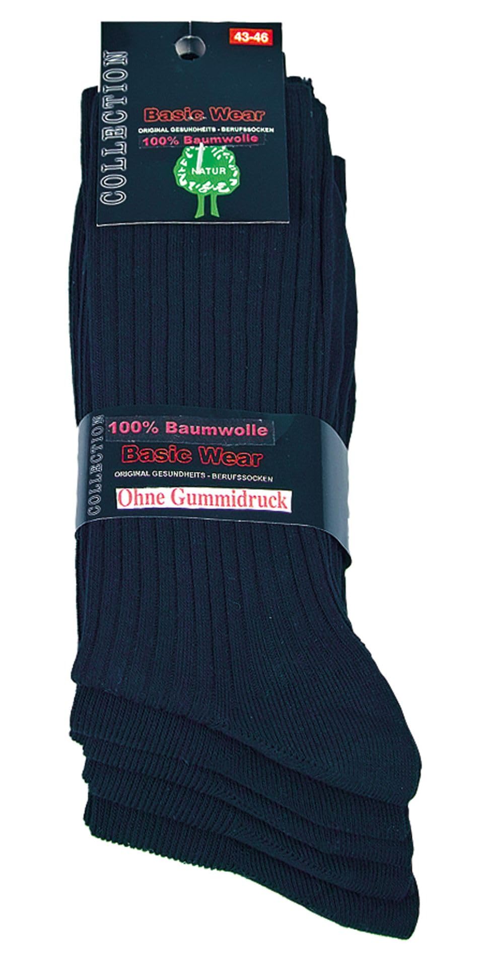 krautwear Calzini per infermiera, medico, medico, sanitario, bianco, nero, blu, 100% cotone, senza gomma, buona circolazione sanguigna