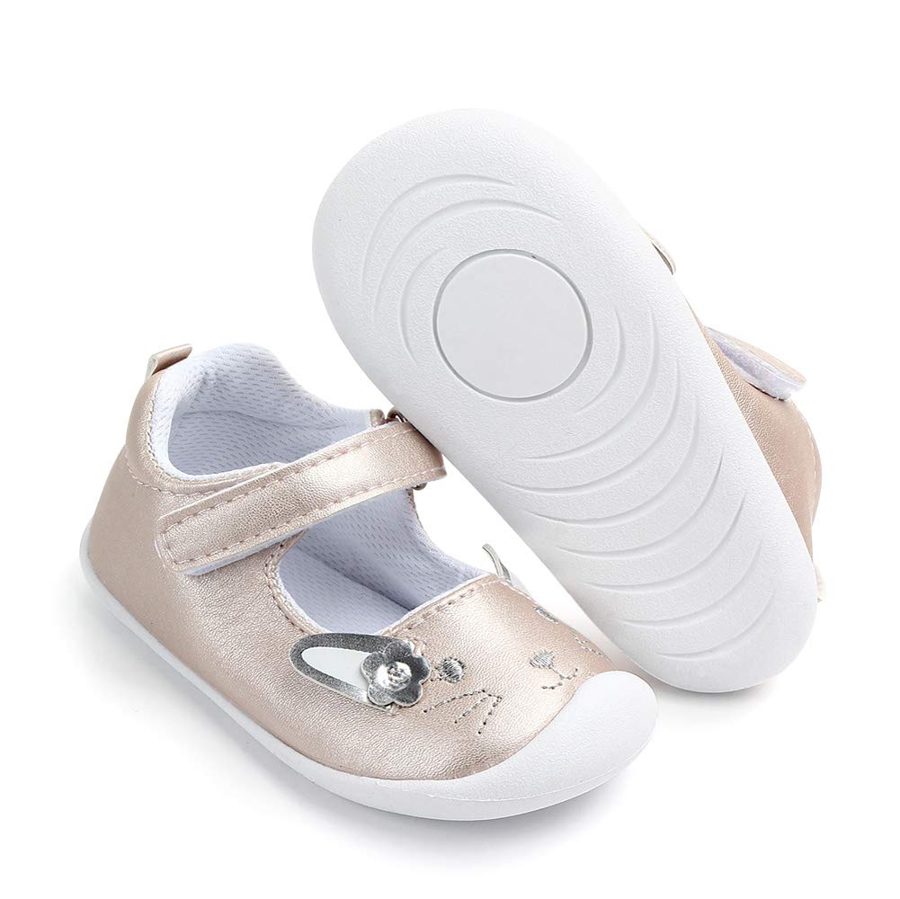 LACOFIA Zapatos Primeros Pasos Niña Antideslizante Calzado de Fiesta Bailarinas Princesa Bebé