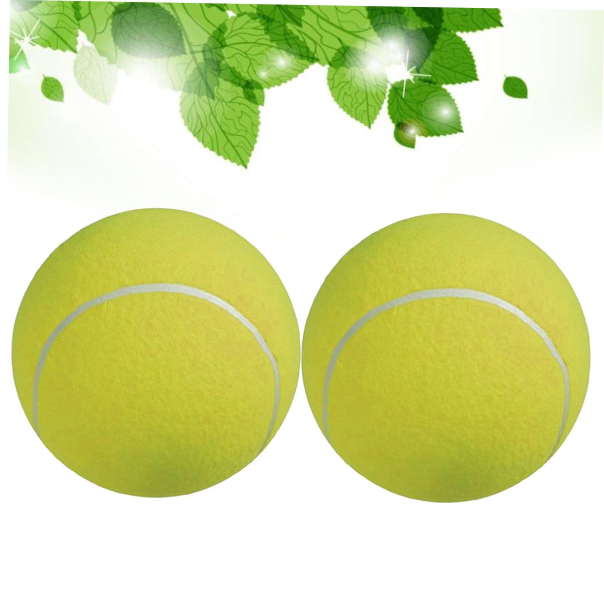 Mikikit 2pezzi Palla da Tennis Gigante da Pallina Gonfiabile in Gomma per Giocare all Aperto Giocattolo per Animali Domestici con Ago Gas Incluso