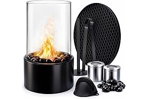 Table Top Fire Pit - Tornado Style Tabletop Fireplace for Indoor or Outdoor Use