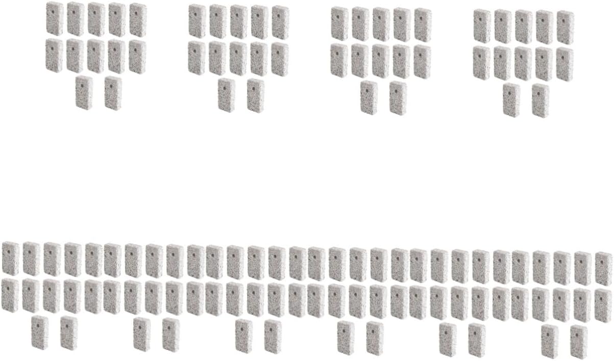 Ipetboom 120pcs Pet Molar Stone Light Grey Volcanic Chew Toys for Hamsters Guinea Pigs Teeth Grinding Care Multi-Purpose Chew Treats for Animals