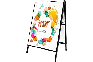 Portable Sidewalk Signboard: 24 x 36 Inch Folding Sign for Eye-Catching Advertising
