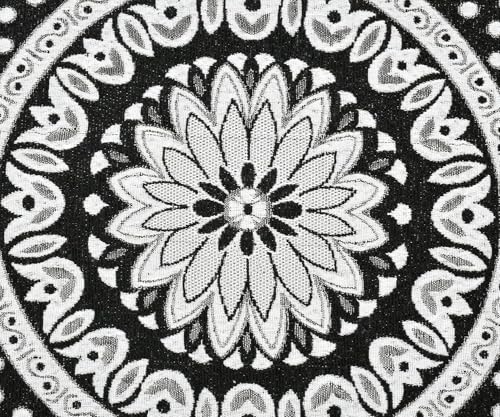 Image of Chenille /Cotton Carpet 5x7 Feet | Soft Velvet Rug for Living Room, Hall & Bedroom | Floor Carpet for Home | Designer Dari for Floor 150x210 cm | Non-Slip & Durable Kalin (Black)