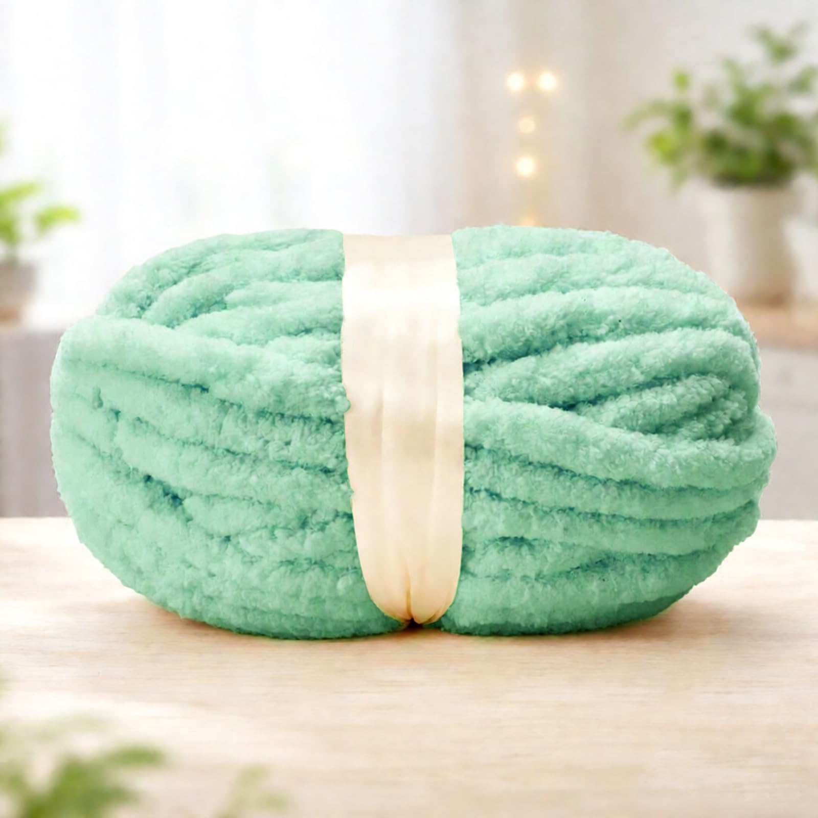 8.5oz Chunky Chenille Yarn 0.78in Thick for Crochet, Hand Knitting Soft Blanket DIY Craft Projects