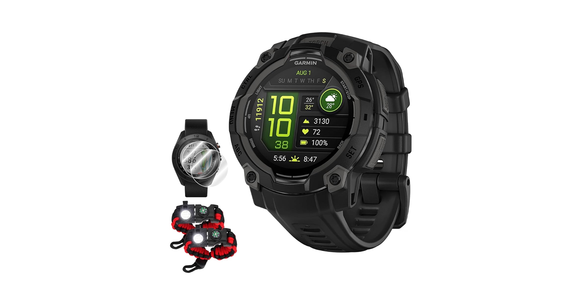 時計 Garmin Instinct Dual Power Tactical Instinct 2X Dual Power Tactical Edition | スマートウォッチ
