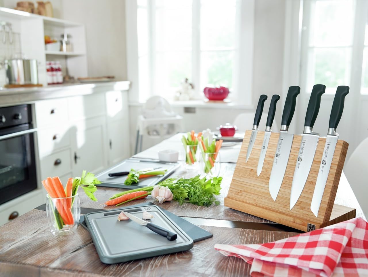 ZWILLING Four Starsantoku Knife, 7-Inch, Grooved Edge