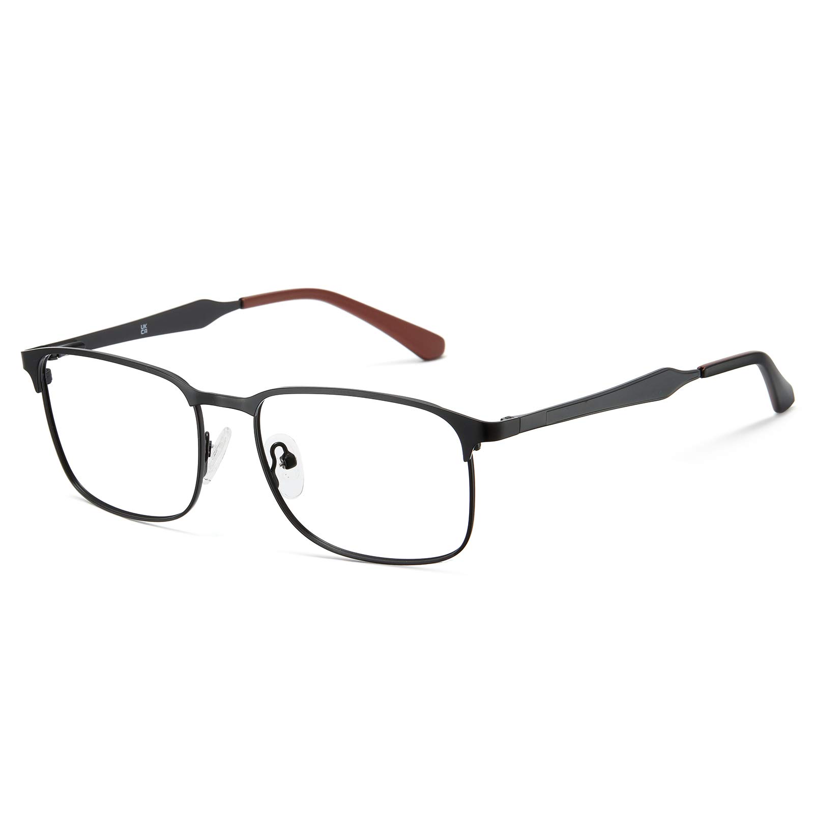 CyxusBlue Light Computer Glasses Spring Hinge Clear Lens Eyeglasses Metal Frame for Women and Men