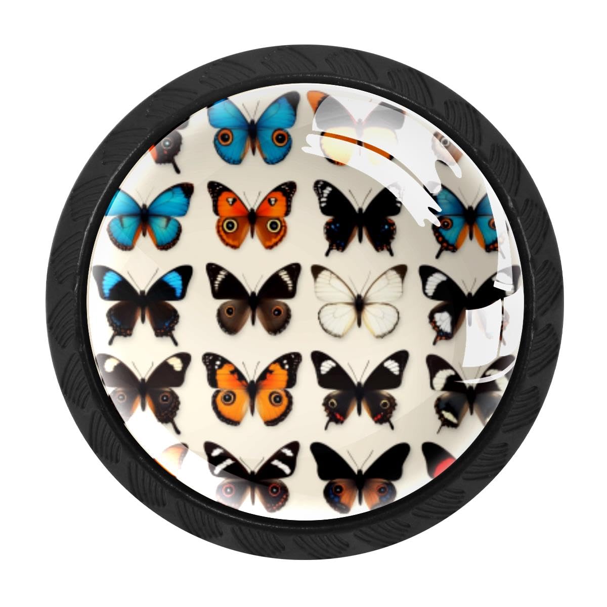 HEOEH 4 PCS Kitchen Cabinet Knobs, Butterfly Drawer Knobs Dresser Handles