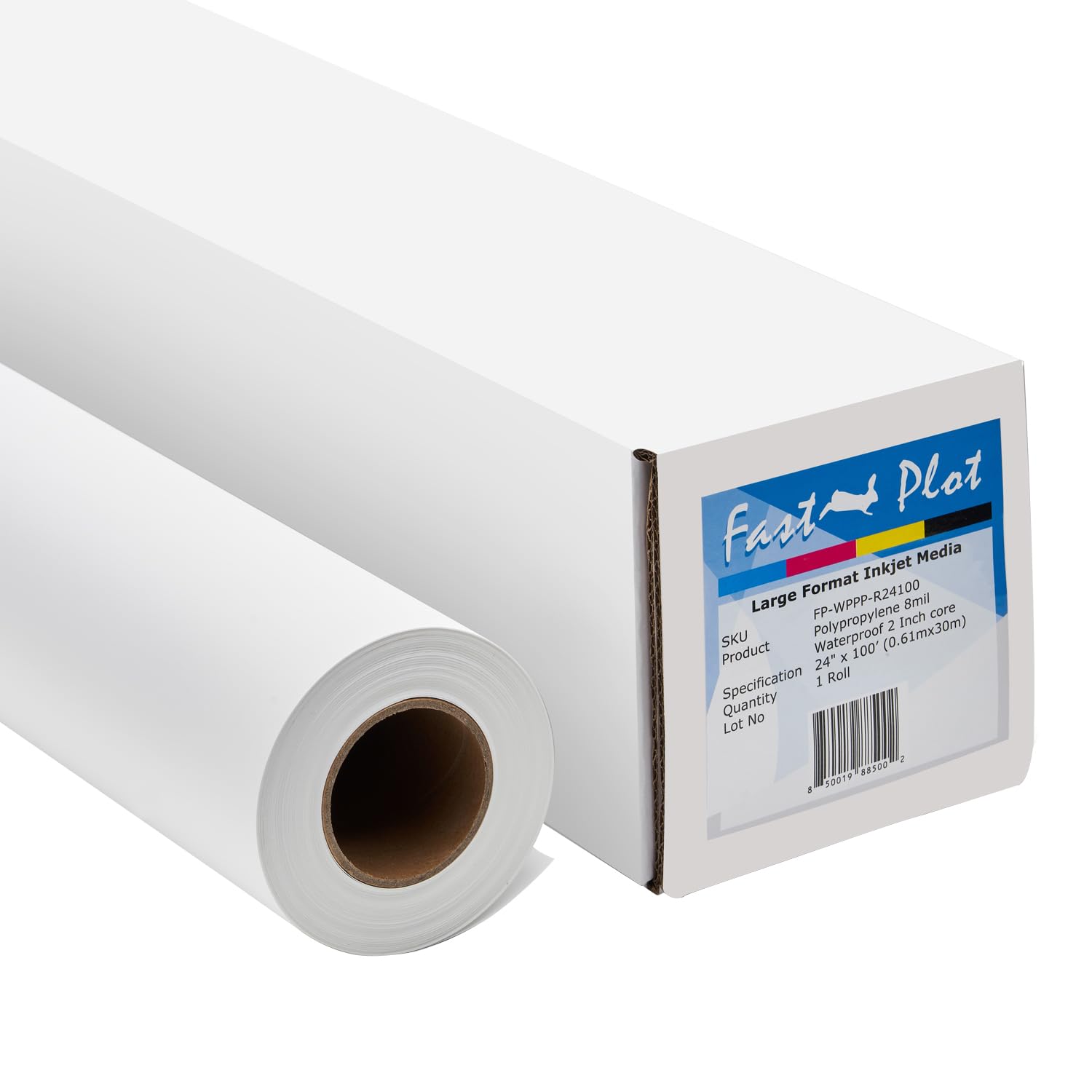 FastPlot Polypropylene Banner 8 mil Waterproof - 24inch x 100ft Roll - 2inch core product thumbnail 3
