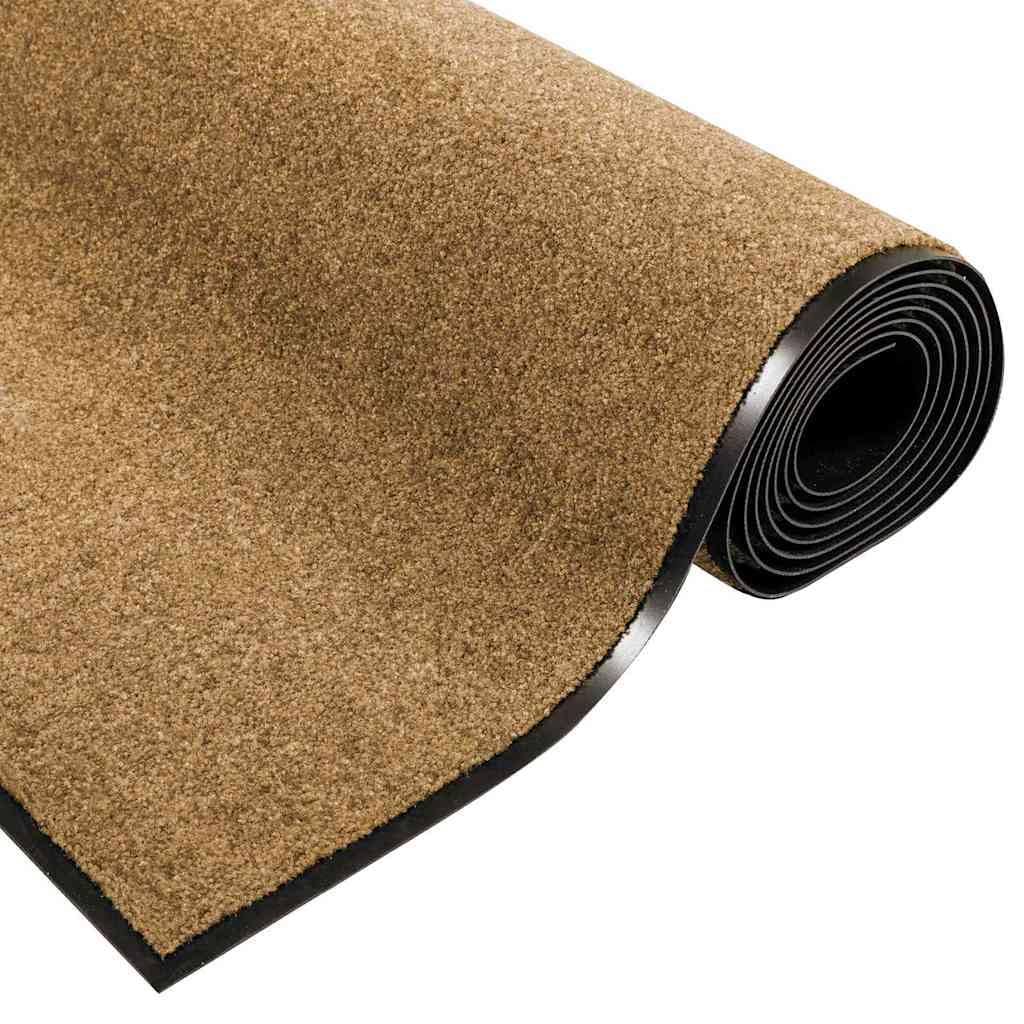 Fußmatte Creme Schwarz 120 x 300 cm Schmutzfangmatte