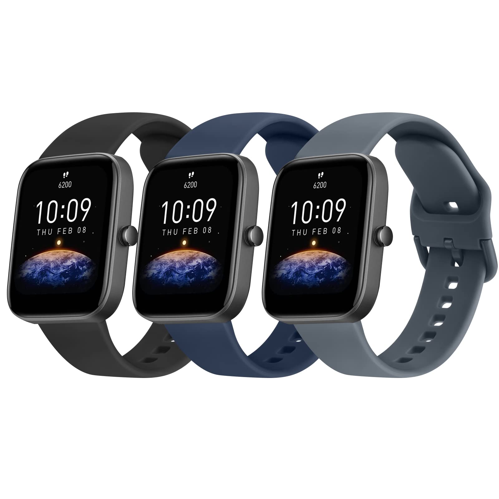 OumidaTPU Bands for Amazfit Bip 3 Pro/Bip 3/ Bip U Pro/Bip U/Bip S/Bip Lite/Bip S Lite/GTS 42mm, 20mm Quick Relase Soft Straps with Metal Buckle, Durable Wristbands for Women Men