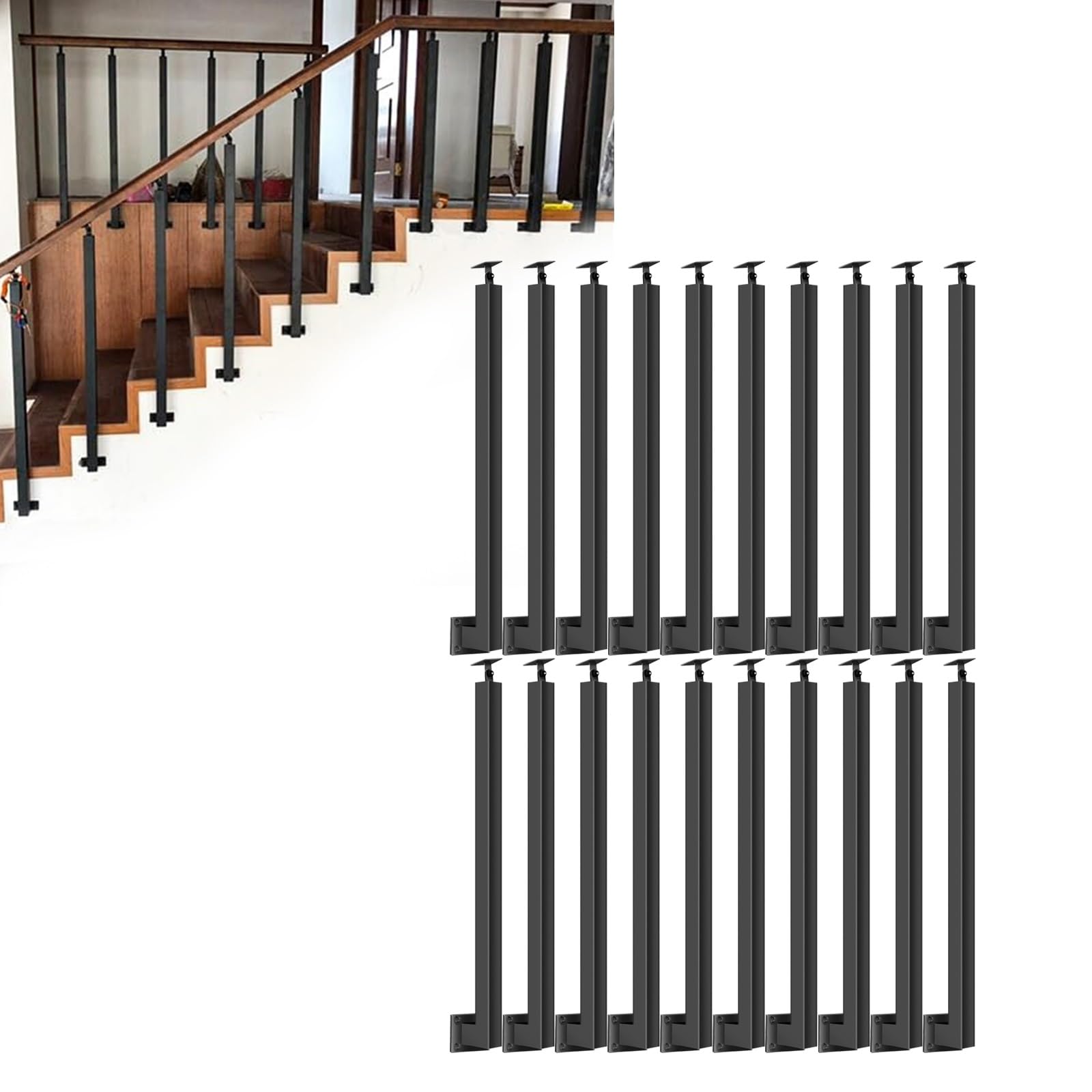 Garde-corps métallique noir 80 cm pour sublimer votre projet de terrasse moderne et garde-fou balcon