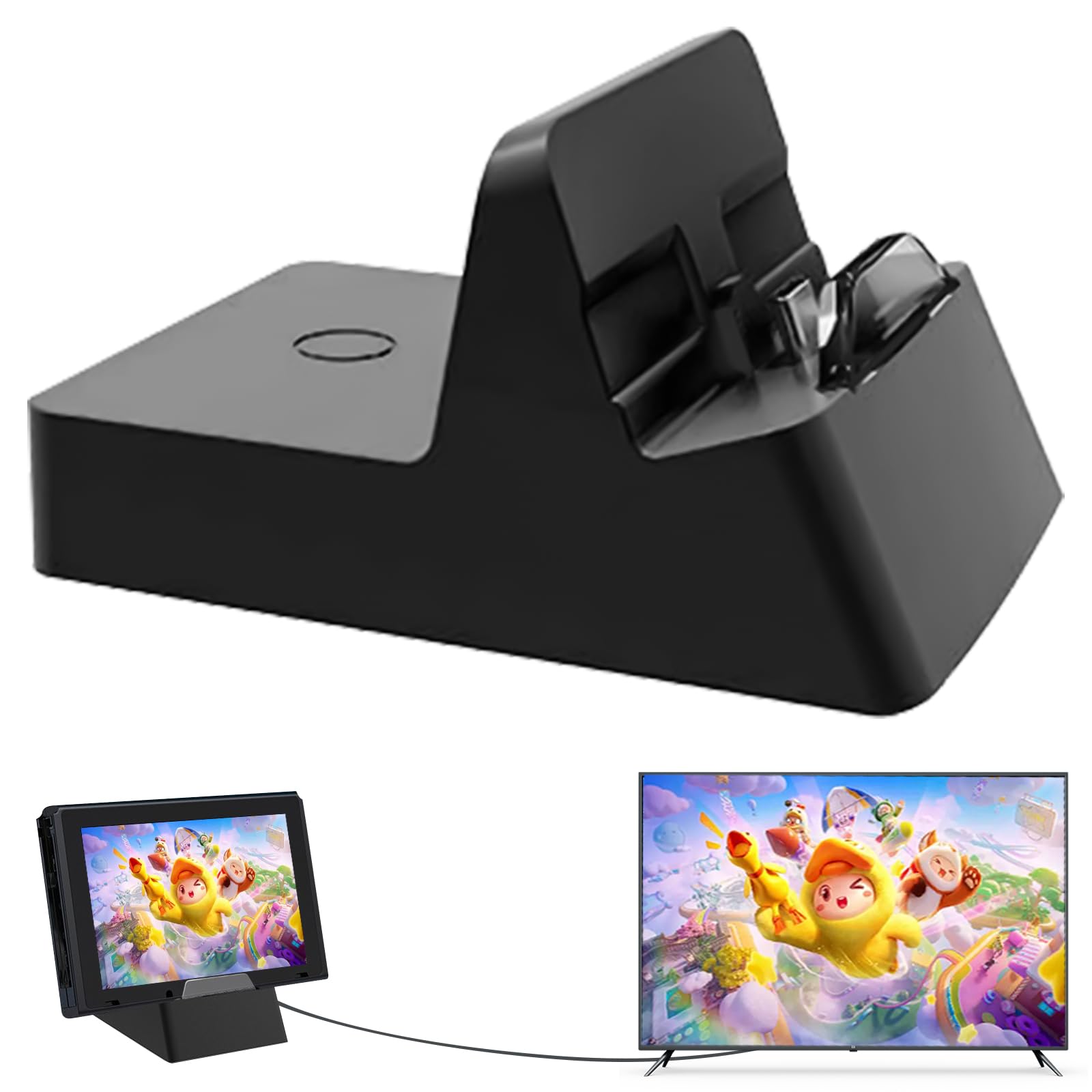 Switch Dock para Nintendo Switch/Switch OLED: 3 en 1 Docking Station con Type-C/USB/HDMI, carga rápida PD, soporte de carga portátil 4K HDMI TV, soporte de proyección para pantallas de juegos