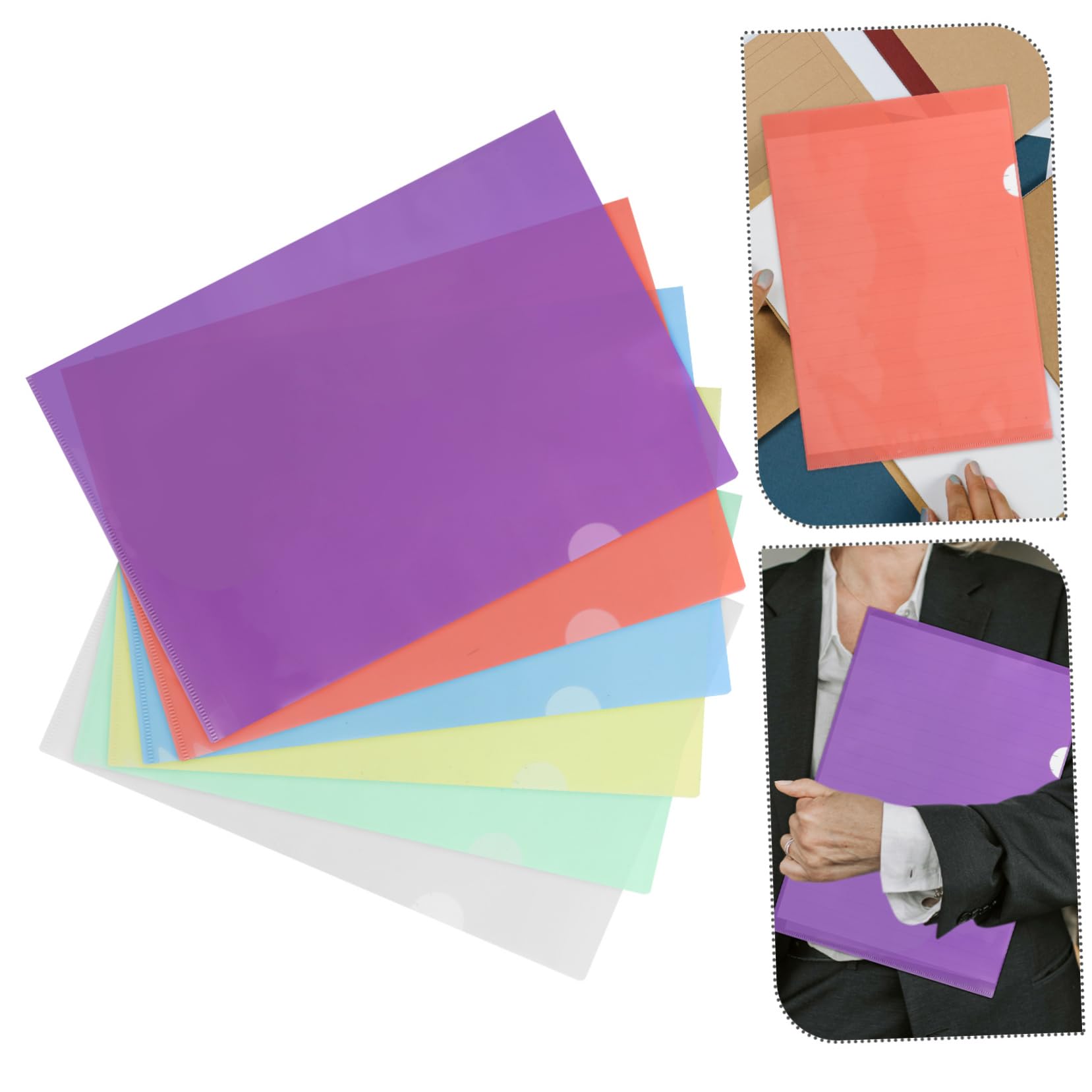 TEHAUX 36stücke Teilige Klarsichthüllen Plastikordner Din Transparente Dokumentenmappen Kunststoffmappen für Organisation und Schutz