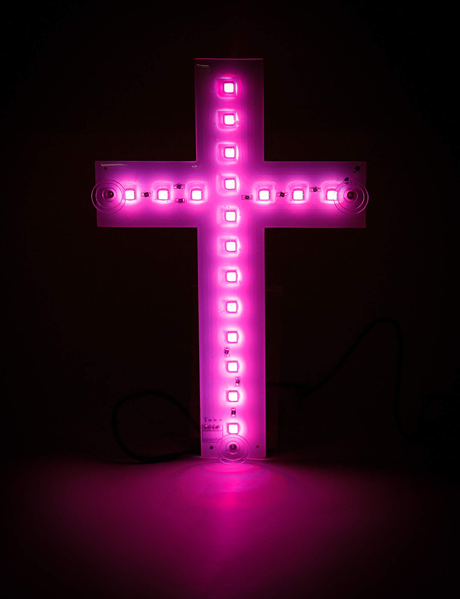 All Ride Kreuz Leuchte 24 Volt mit 18 LEDs Multi-Color für die LKW Fahrerkabine, Trucker Innenaustattung
