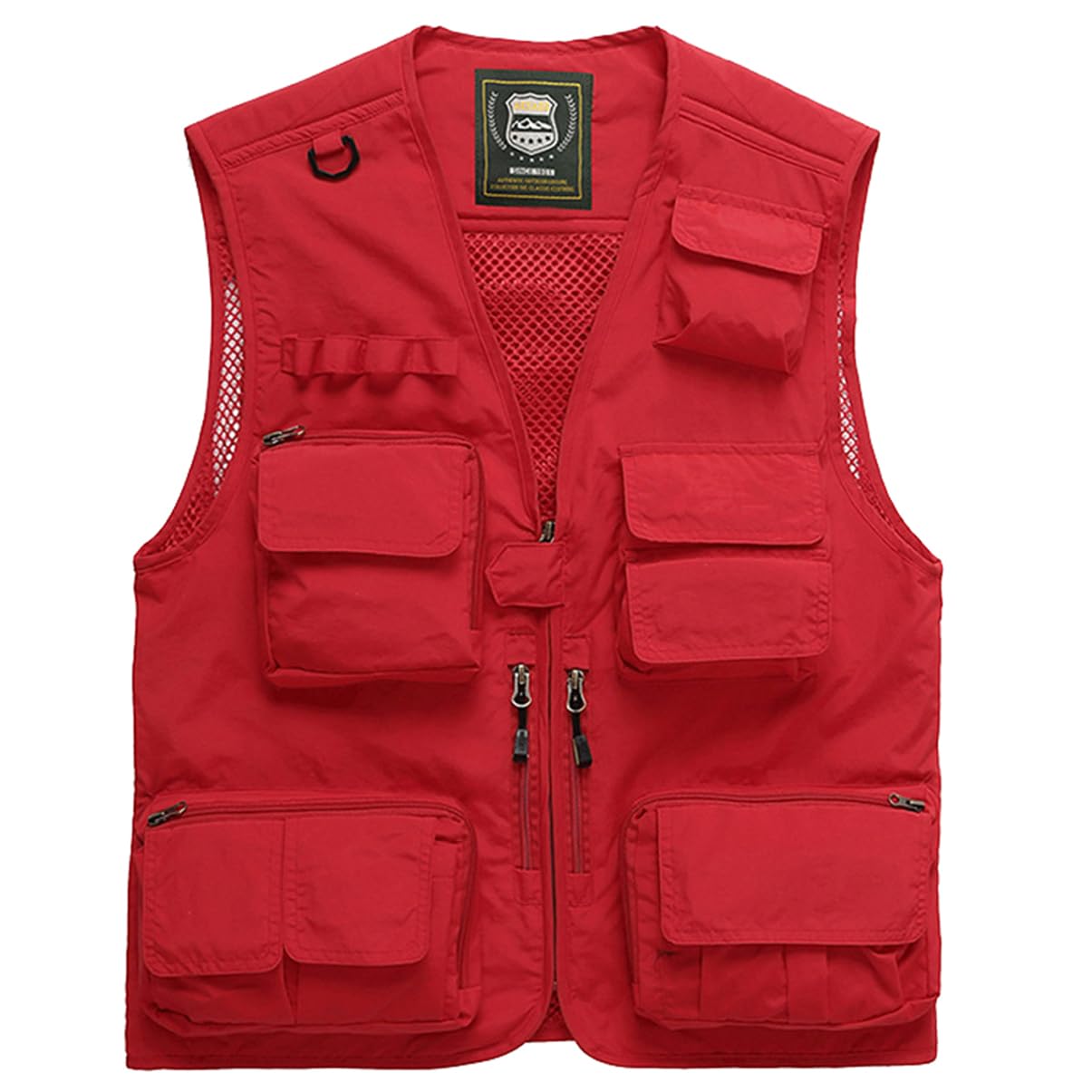 Hwalleum Men's Outdoor Casual Vest, Mens Summer Lightweight Multi-Pocket Camouflage Fishing Gilet Multifunction Outdoor Camo Vests For Camping Hunting Work Photography Hiking Travel