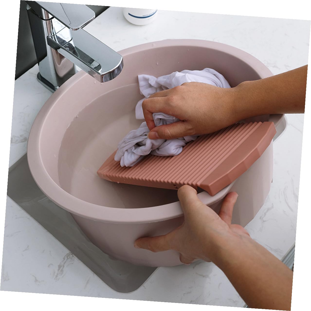 Lavabo per Ragazzo Ragazza in Plastica Spessa ASSE per Lavare Vasca Multiuso per Mani Piedi e Viso del Vaschetta Compatta per Campeggio e Uso Domestico