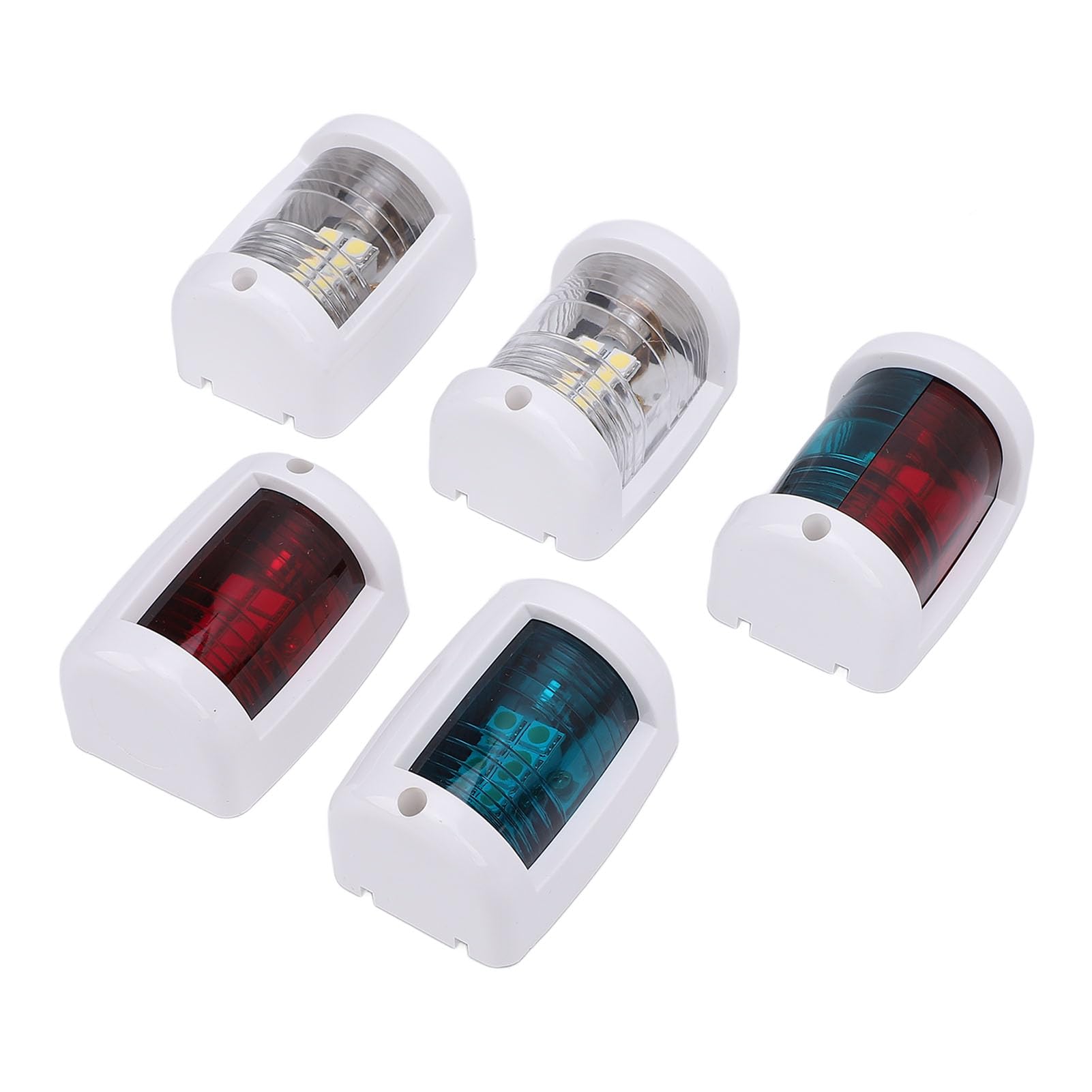 Kit luci di navigazione per barche 5 pezzi Ip66 Set Luce bianca laterale rossa verde per navi da 12 metri Dc12v 0,85w